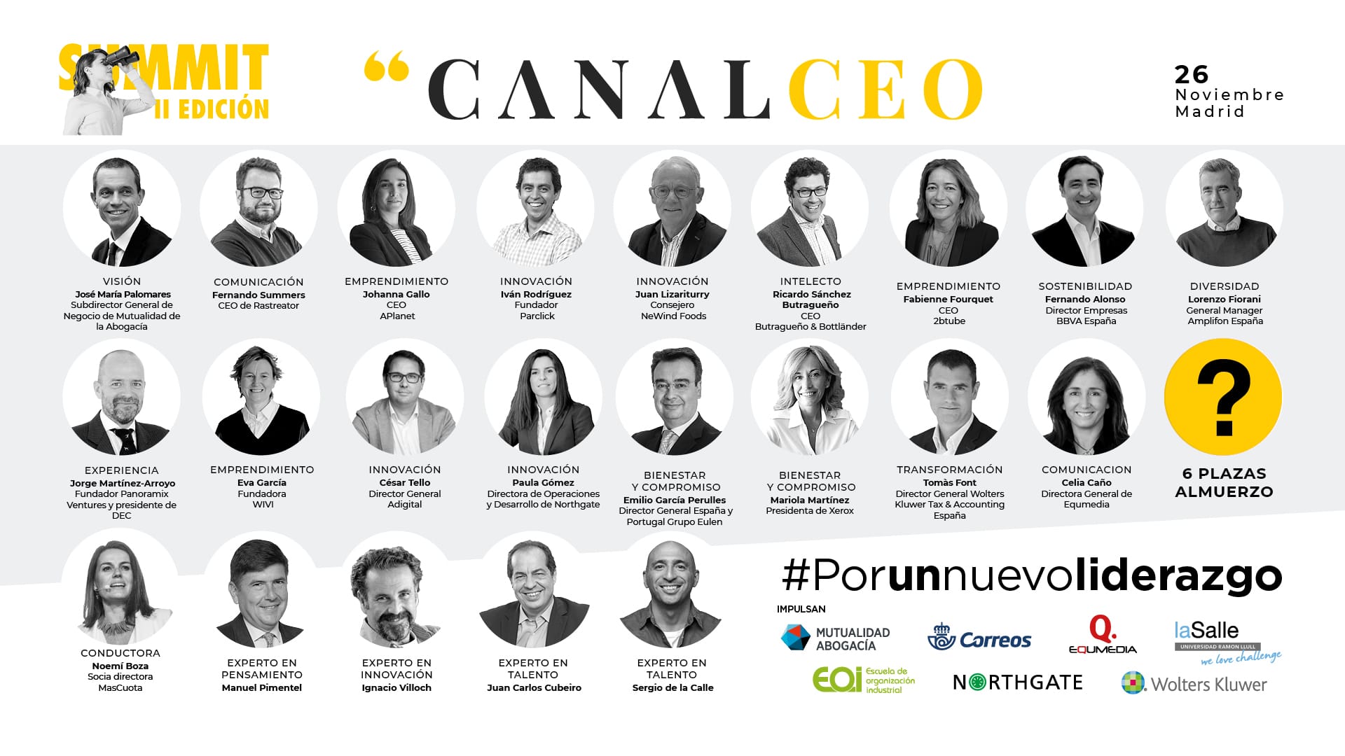 6 Plazas VIP: ¿Te gustaría compartir mesa e ideas con los protagonistas del Summit Canal CEO?
