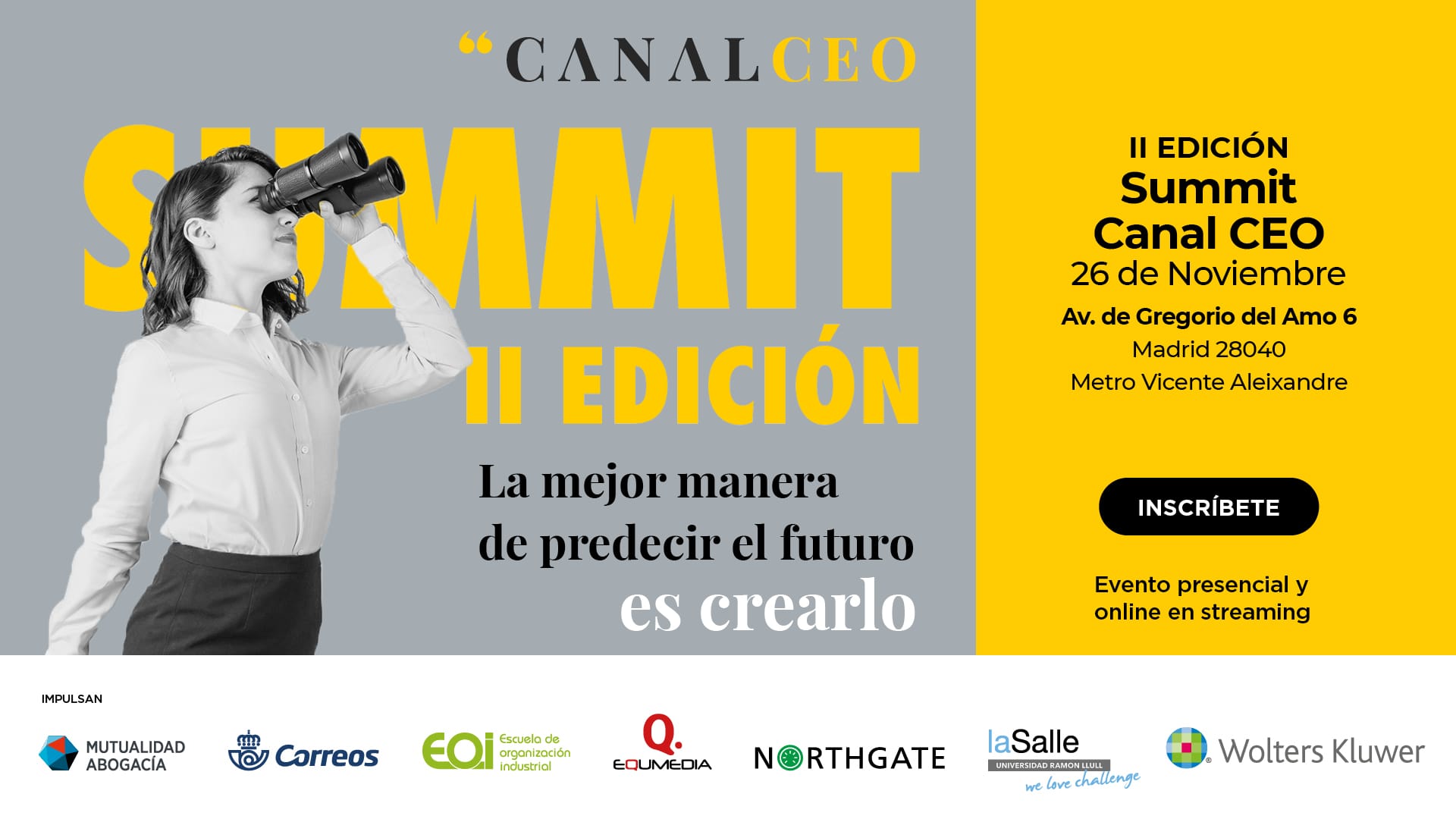 26 NOV | Vuelve Summit Canal CEO: reserva ahora tu plaza