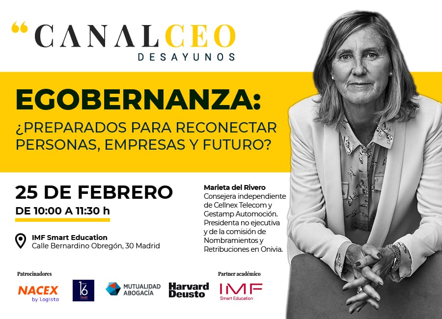 25 FEB | Nuevo Desayuno Canal CEO: Las claves de la eGobernanza con Marieta del Rivero